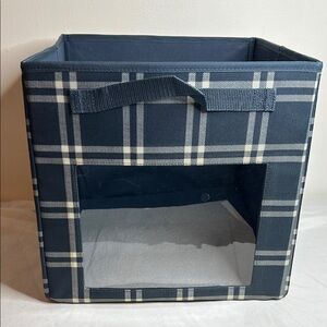 Thirty-One Blue Plaid Storage Bin